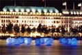 Hamburg bei Nacht, Alsterleuchten, Binnenalster, Hotel 4 Jahreszeiten