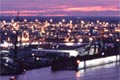 Hamburg bei Nacht, Hamburger Hafen, Blick vom Michel