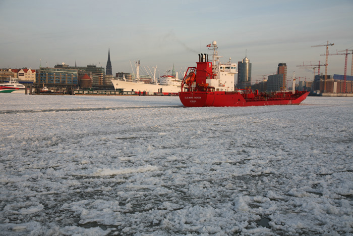 Winter-Impressionen, Cap San Diego im Winter, Hamburg