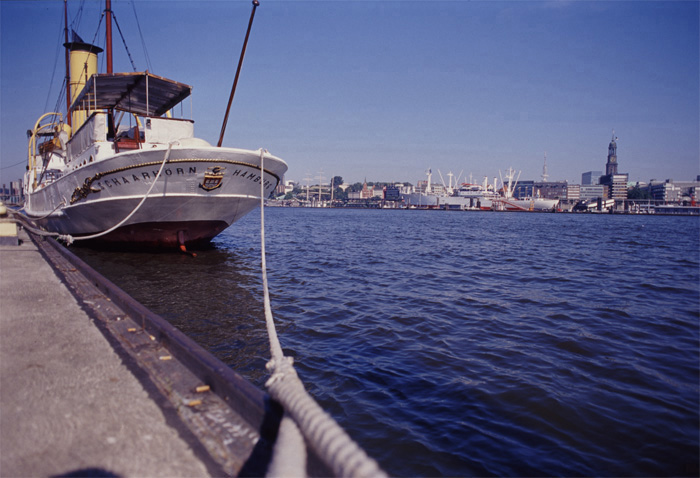 Hafen, Elbe, Dampfschiff Schaarhörn, Hamburg-Panorama, Hamburg