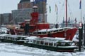 Hamburg, Feuerschiff LV 13 im Winter